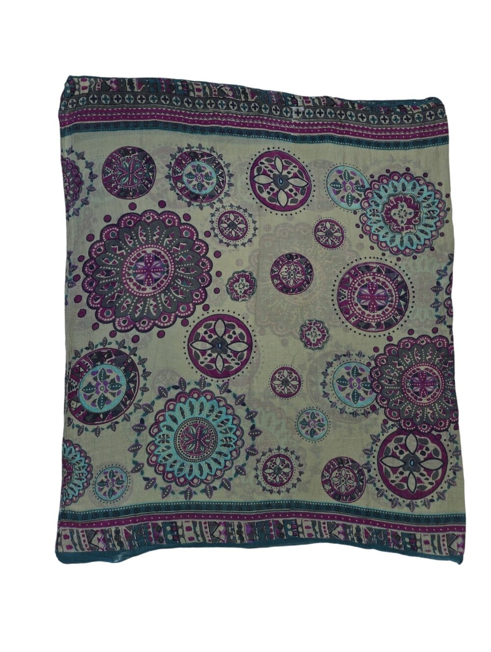 Naf Naf Paris Lightweight Cotton Mandala Scarf